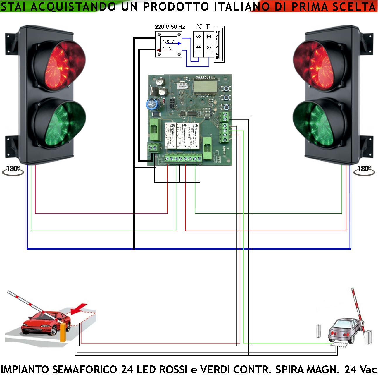 SPIA DI SEGNALAZIONE LUMINOSA 12V LED ROSSO BASSO PROFILO IP65