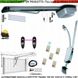 Kit-Automatismo-Porta-Basculante-Motore-220-24V-Traina-100-Kg-Installazione-Soffitto-Binario-3-Metri