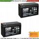 Due Batteria Accumulatore 12 V 7,2 Ah FG 20721 