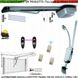 Kit-Automatismo-Porta-Basculante-Motore-220-24V-Traina-100-Kg-Installazione-Soffitto-Binario-3-Metri
