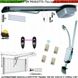 Kit-Automatismo-Porta-Basculante-Motore-220-24V-Traina-100-Kg-Installazione-Soffitto-Binario-3-Metri